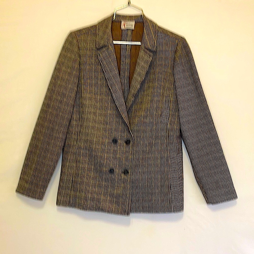 KIVA LTD Women’s Double-Breasted Houndstooth Blazer